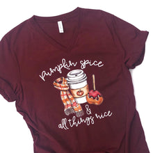 pumpkin spice and everything nice - womens pumpkin spice shirt - pumpkin spice - PSL shirt - ladies pumpkin spice shirt - fall tshirt