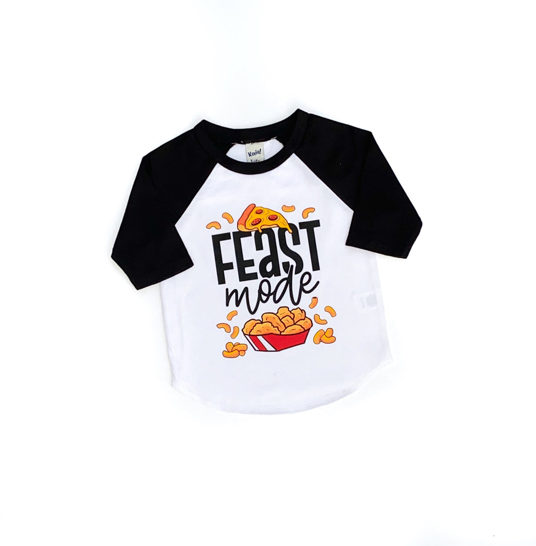 feast mode - foodie tshirt - snacking shirt - food shirt for kids - pizza tshirt - chicken nuggets shirt - snacking toddler - snacks