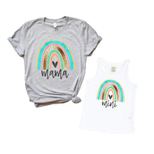 Mama and Mini Rainbow Matching Shirts