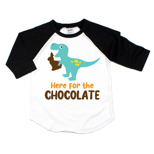 dinosaur shirt - easter dinosaur shirt - chocolate easter shirt - chocolate bunny shirt - funny easter shirt - easter tshirt - boys easter