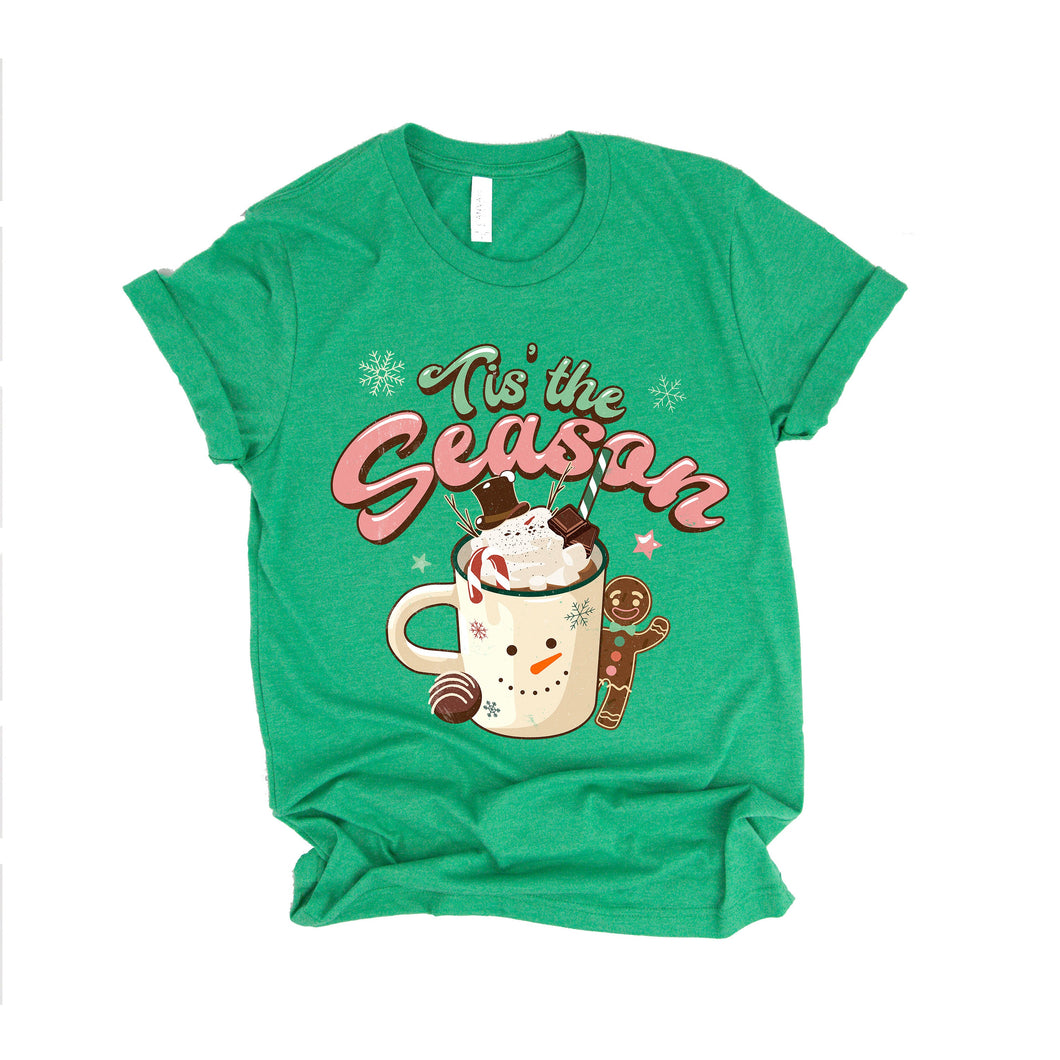 tis the season - christmas shirt - hot chocolate shirt - peppermint lover - peppermint shirt - mocha shirt - holiday shirt - womens shirt