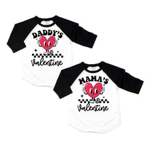 mama's valentine - daddy's valentine - kids valentine shirt - valentine day shirt - boy valentine shirt - checkered valentines shirt