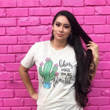 bloom where you are planted - cactus shirt